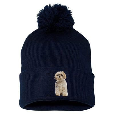 I Know Im Just A Shih Tzu Puppy Face Shitzu Gifts For Women Pom Pom 12in Knit Beanie