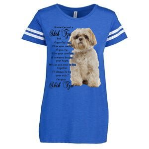 I Know Im Just A Shih Tzu Puppy Face Shitzu Gifts For Women Enza Ladies Jersey Football T-Shirt