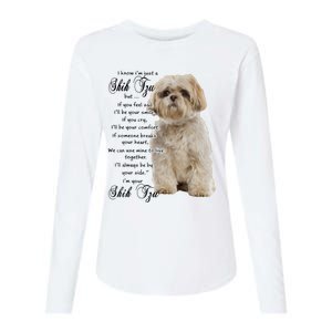 I Know Im Just A Shih Tzu Puppy Face Shitzu Gifts For Women Womens Cotton Relaxed Long Sleeve T-Shirt