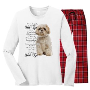 I Know Im Just A Shih Tzu Puppy Face Shitzu Gifts For Women Women's Long Sleeve Flannel Pajama Set 