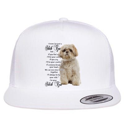 I Know Im Just A Shih Tzu Puppy Face Shitzu Gifts For Women Flat Bill Trucker Hat