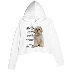 I Know Im Just A Shih Tzu Puppy Face Shitzu Gifts For Women Crop Fleece Hoodie