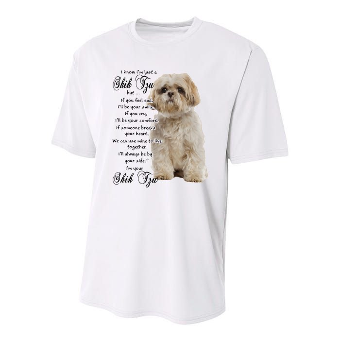 I Know Im Just A Shih Tzu Puppy Face Shitzu Gifts For Women Youth Performance Sprint T-Shirt