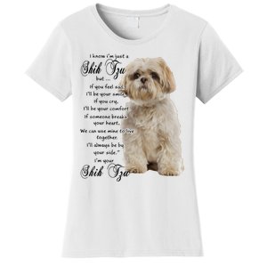 I Know Im Just A Shih Tzu Puppy Face Shitzu Gifts For Women Women's T-Shirt