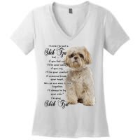 I Know Im Just A Shih Tzu Puppy Face Shitzu Gifts For Women Women's V-Neck T-Shirt