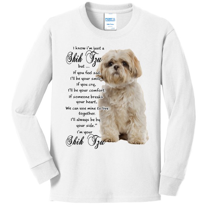 I Know Im Just A Shih Tzu Puppy Face Shitzu Gifts For Women Kids Long Sleeve Shirt