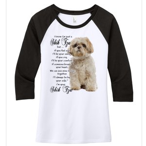 I Know Im Just A Shih Tzu Puppy Face Shitzu Gifts For Women Women's Tri-Blend 3/4-Sleeve Raglan Shirt