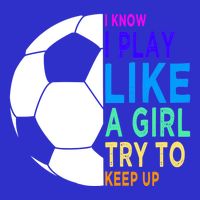 I Know I Play Like A Girl Cute Football Gift Women's V-Neck T-Shirt