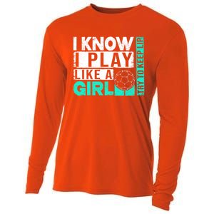 I Know I Play Like A Try To Keep Up Funny Soccer Cute Gift Cooling Performance Long Sleeve Crew