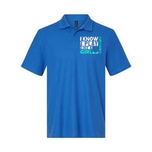 I Know I Play Like A Try To Keep Up Funny Soccer Cute Gift Softstyle Adult Sport Polo