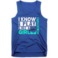 I Know I Play Like A Try To Keep Up Funny Soccer Cute Gift Tank Top