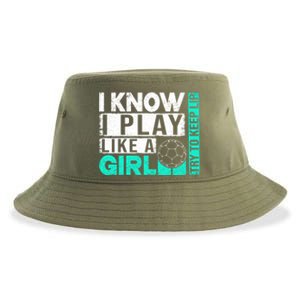 I Know I Play Like A Try To Keep Up Funny Soccer Cute Gift Sustainable Bucket Hat