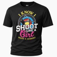 I Know I Shoot Like A Hunter Arrow Bow Hunting Archery Great Gift Cooling Performance Crew T-Shirt