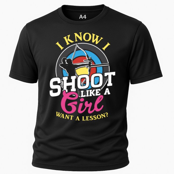 I Know I Shoot Like A Hunter Arrow Bow Hunting Archery Great Gift Cooling Performance Crew T-Shirt