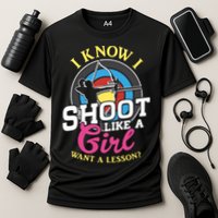 I Know I Shoot Like A Hunter Arrow Bow Hunting Archery Great Gift Cooling Performance Crew T-Shirt