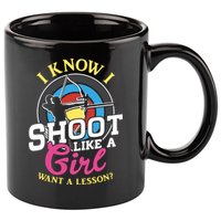 I Know I Shoot Like A Hunter Arrow Bow Hunting Archery Great Gift 11oz C Handle Ceramic Mug
