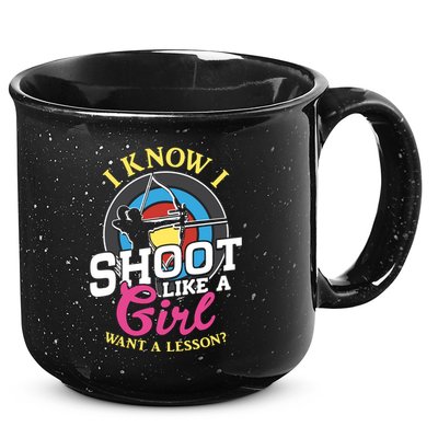 I Know I Shoot Like A Hunter Arrow Bow Hunting Archery Great Gift 15oz Campfire Ceramic Mug