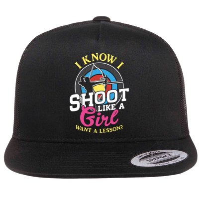 I Know I Shoot Like A Hunter Arrow Bow Hunting Archery Great Gift Flatbill Hat