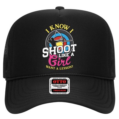I Know I Shoot Like A Hunter Arrow Bow Hunting Archery Great Gift Trucker Hat