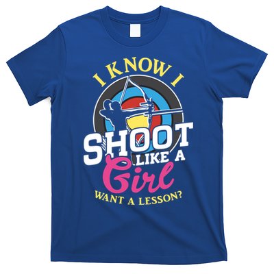 I Know I Shoot Like A Hunter Arrow Bow Hunting Archery Great Gift T-Shirt