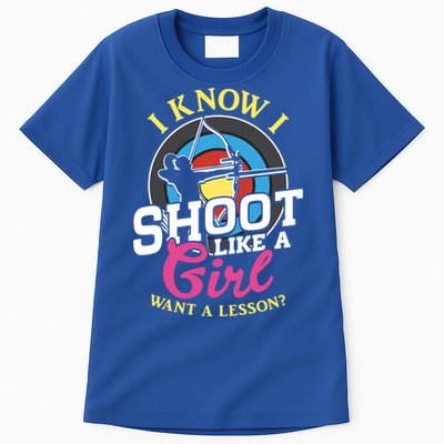 I Know I Shoot Like A Hunter Arrow Bow Hunting Archery Great Gift Tall T-Shirt