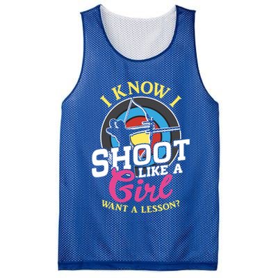 I Know I Shoot Like A Hunter Arrow Bow Hunting Archery Great Gift Mesh Reversible Basketball Jersey Tank