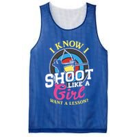 I Know I Shoot Like A Hunter Arrow Bow Hunting Archery Great Gift Mesh Reversible Basketball Jersey Tank