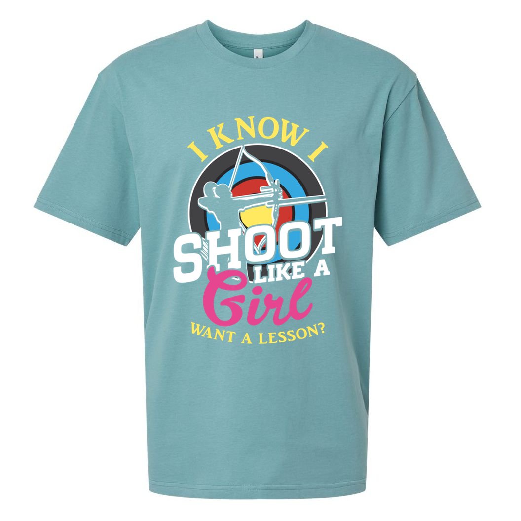 I Know I Shoot Like A Hunter Arrow Bow Hunting Archery Great Gift Sueded Cloud Jersey T-Shirt