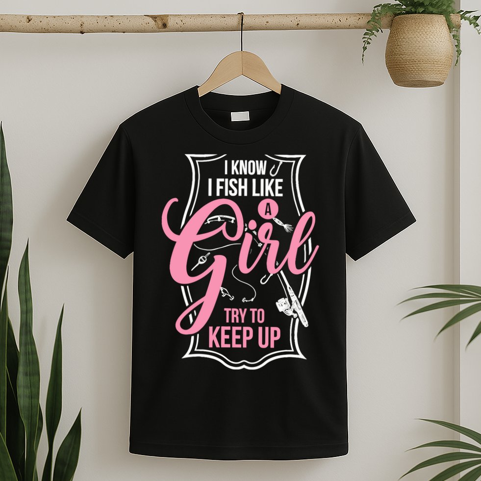 I Know I Fish Like A Girl Try To Keep Up T-Shirt