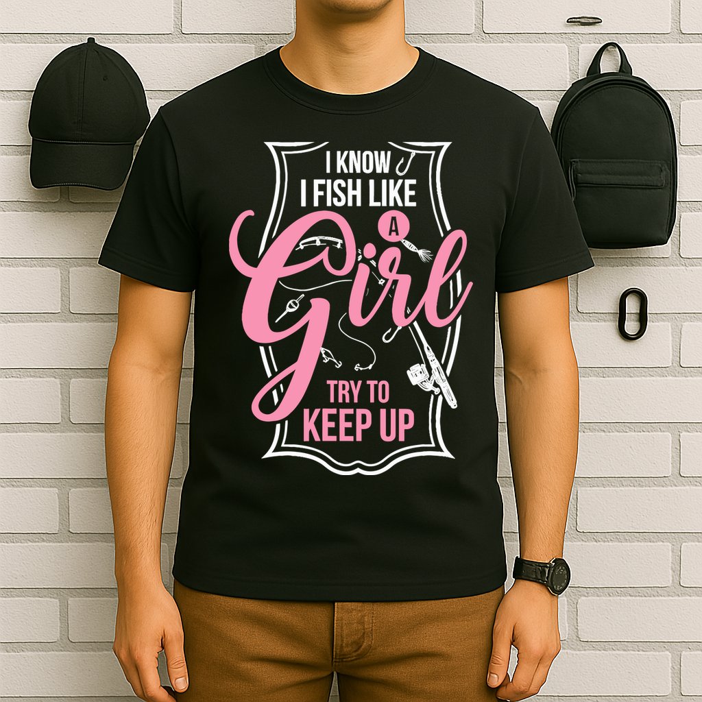 I Know I Fish Like A Girl Try To Keep Up T-Shirt