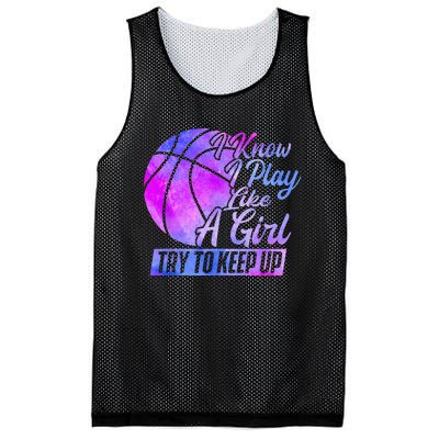 I Know I Play Like A Basketball Player Game Day Mesh Reversible Basketball Jersey Tank