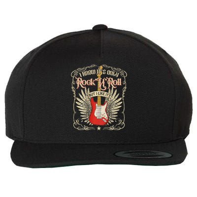 I Know It's Only Rock'n'roll But I Like It, Rock Music Back Wool Snapback Cap
