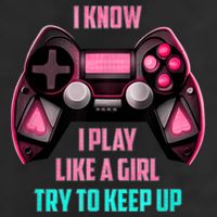 I Know I Play Like A Girl Funny Gamer Adult Drive Performance Visor