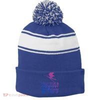 I Know I Ski Like An Old Try To Keep Up Skier Snowboard Cute Gift Stripe Pom Pom Beanie