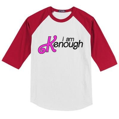 Im Ken I Am Kenough Funny Enough Movie Meme Kids Colorblock Raglan Jersey