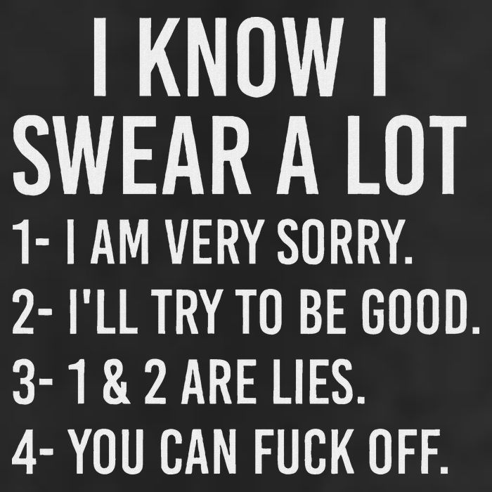 I Know I Swear A Lot 7 Panel Mesh Trucker Snapback Hat