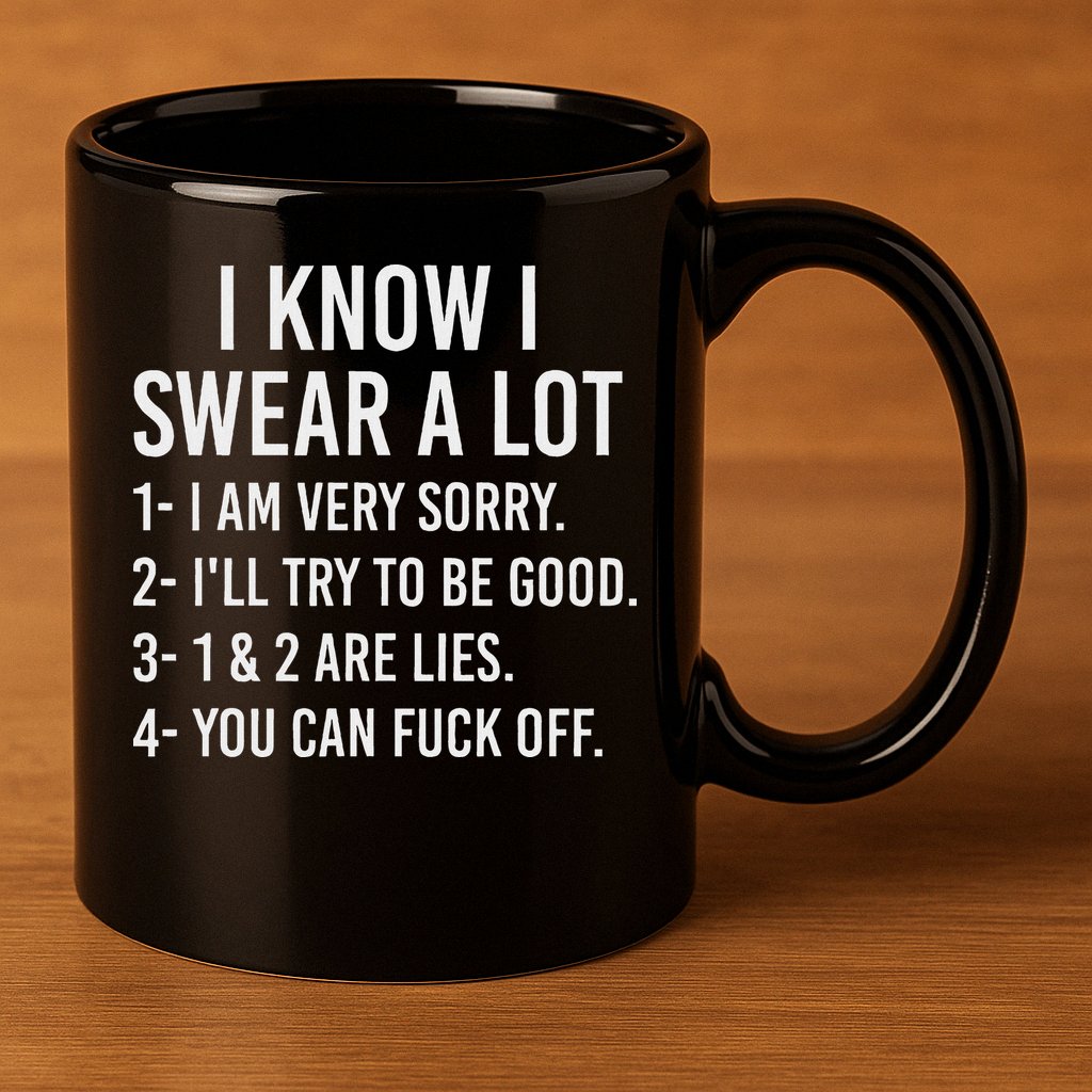 I Know I Swear A Lot 11oz C Handle Ceramic Mug