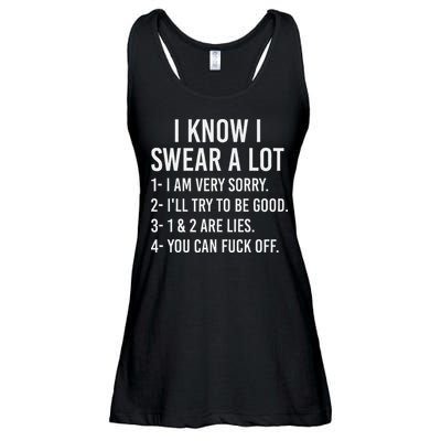 I Know I Swear A Lot Ladies Essential Flowy Tank