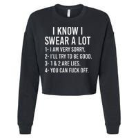 I Know I Swear A Lot Cropped Pullover Crew