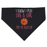 I Know I Play Like A Basketball Funny Sport USA-Made Doggie Bandana