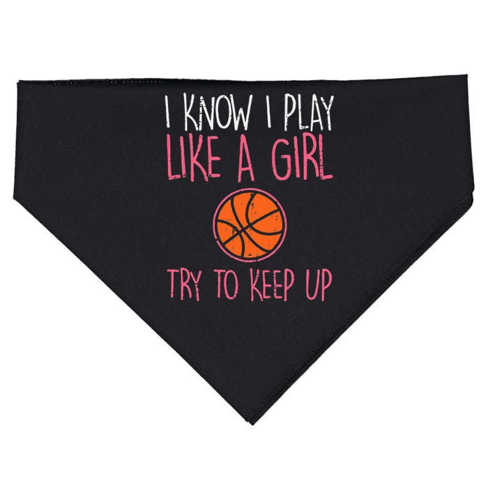 I Know I Play Like A Basketball Funny Sport USA-Made Doggie Bandana