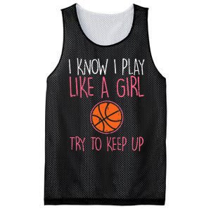 I Know I Play Like A Basketball Funny Sport Mesh Reversible Basketball Jersey Tank