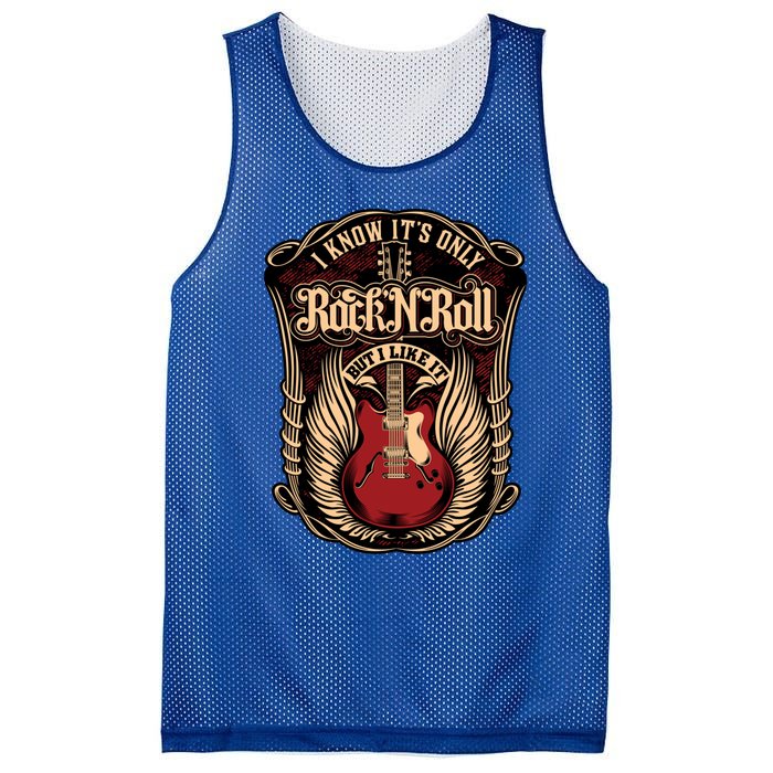 I Know ItS Only Rock And Roll Gift Mesh Reversible Basketball Jersey Tank