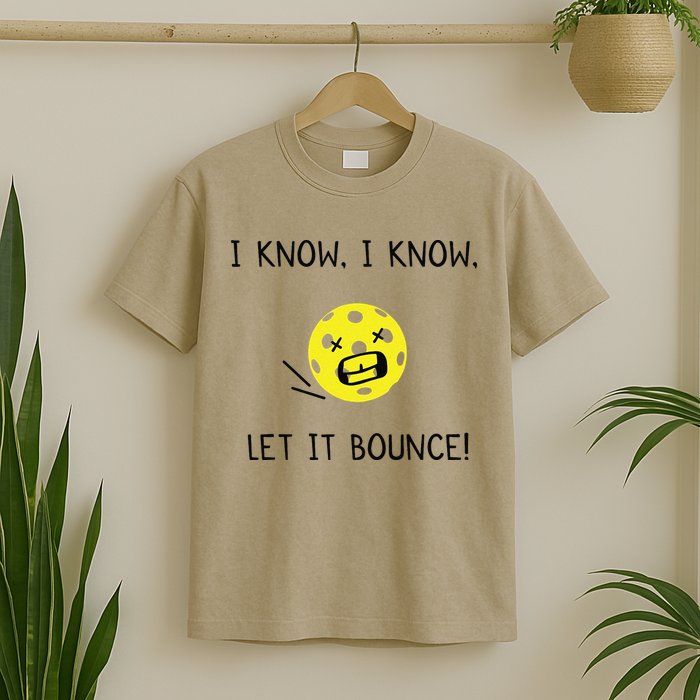 I Know I Know Let It Bounce Funny Pickleball Saying T-Shirt