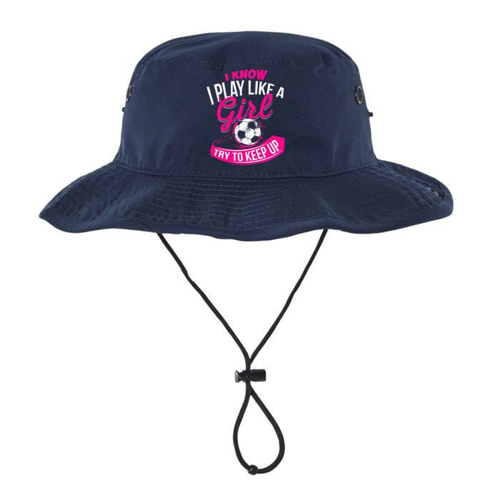 I Know I Play Like A Girl Soccer Legacy Cool Fit Booney Bucket Hat