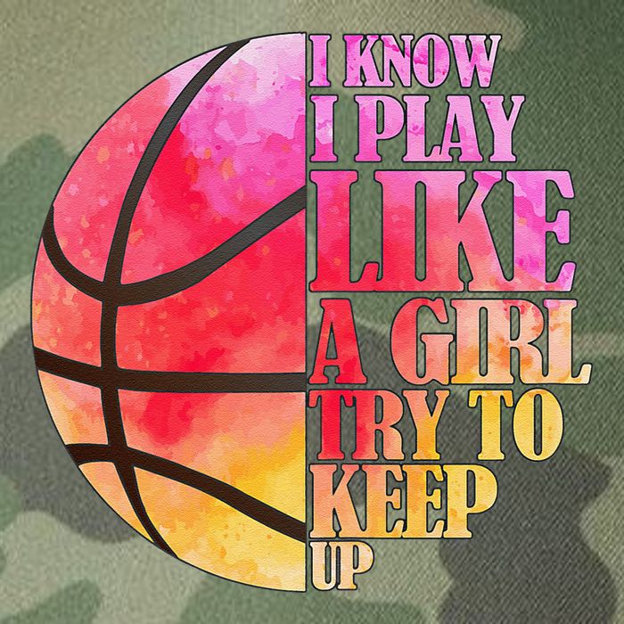 I Know I Play Like A Girl Try To Keep Up Basketball Legacy Tie Dye Trucker Hat