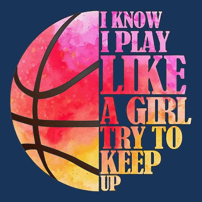 I Know I Play Like A Girl Try To Keep Up Basketball Toddler T-Shirt