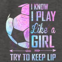 I Know I Play Like A Girl Soccer TShirt Vector Backpack