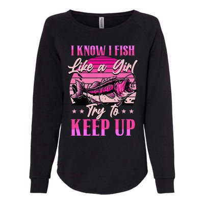 I Know I Fish Like A Try To Keep Up Womens California Wash Sweatshirt