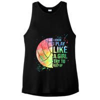 I Know I Play Like A Girl Try To Keep Up Volleyball Tshirt Ladies PosiCharge Tri-Blend Wicking Tank